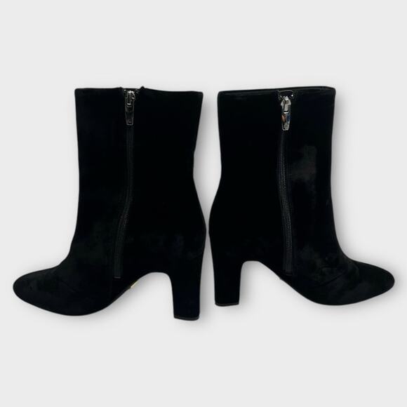 Lauren Ralph Lauren Bridgett Black Velvet Heel Booties Size 7.5 - Picture 6 of 9